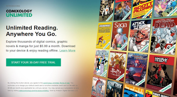 comixology unlimited price